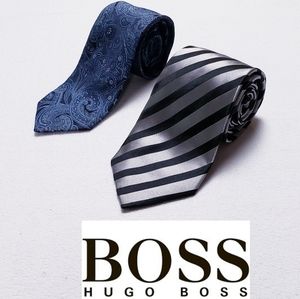 Pair of Hugo Boss silk neckties